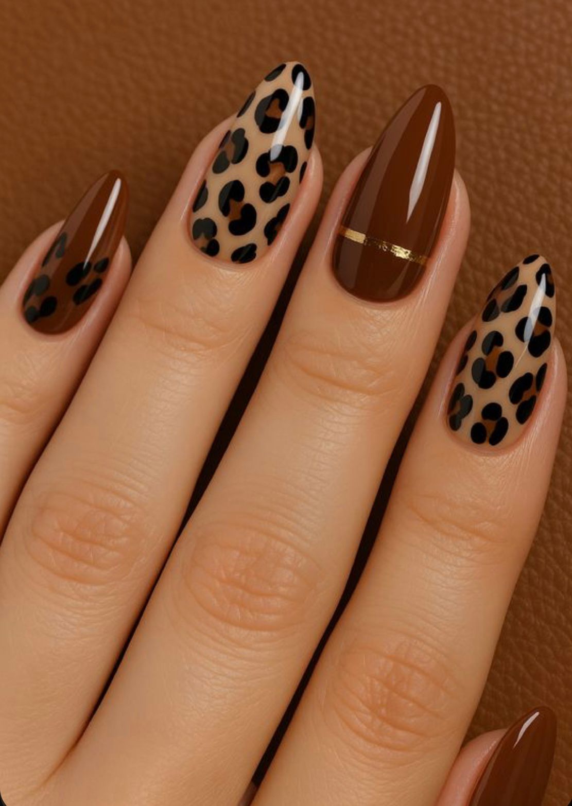 Animal Print Carving Gel Art Nails